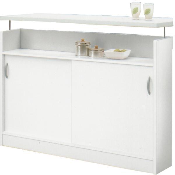 キッチンカウンター カウンター下収納 幅120 奥行25 高さ85 引き戸