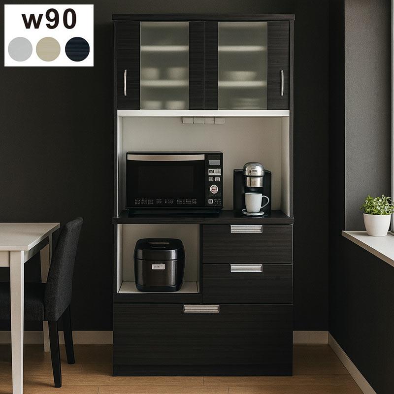 N107☆ユーアイ製☆キッチンボード・レンジボード☆食器棚☆幅890mm