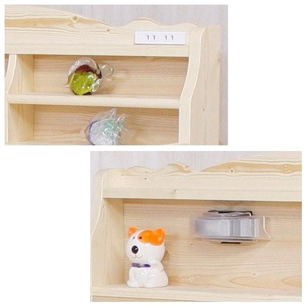 爆買 宮付き ロフトベッド 幅102cm 高さ130cm ナチュラル 無垢 パイン