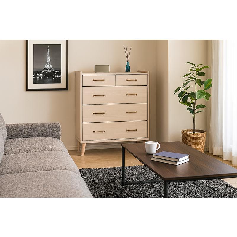 チェスト 幅80cm 4段収納 おしゃれタンス ホワイト 脚付き 北欧 木製