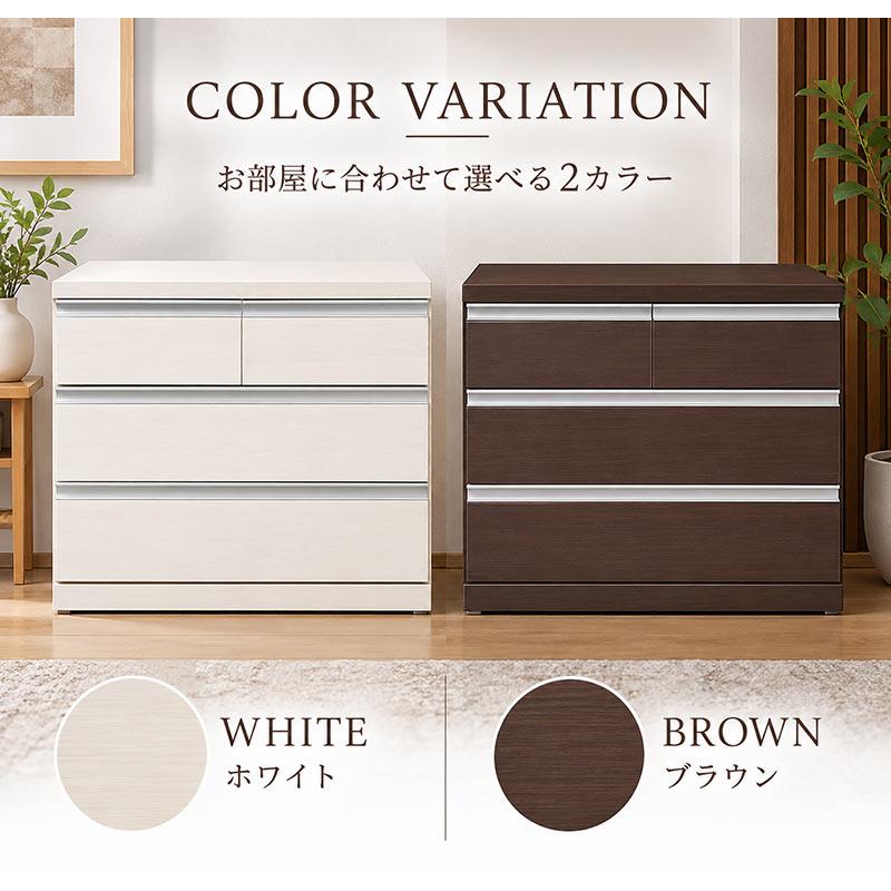 押入れタンス 国産 キャスター付き チェスト 完成品 幅75cm 3段