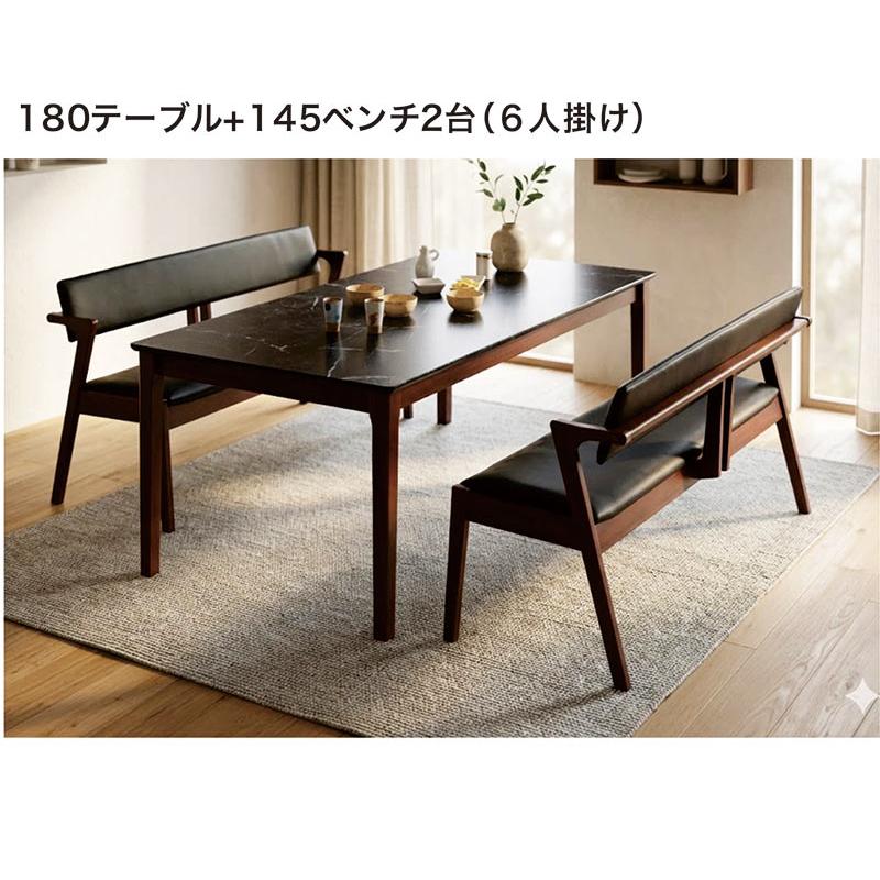 ダイニングテーブル 6人 単品 180cm幅 白 黒 おしゃれ 北欧 メラミン天