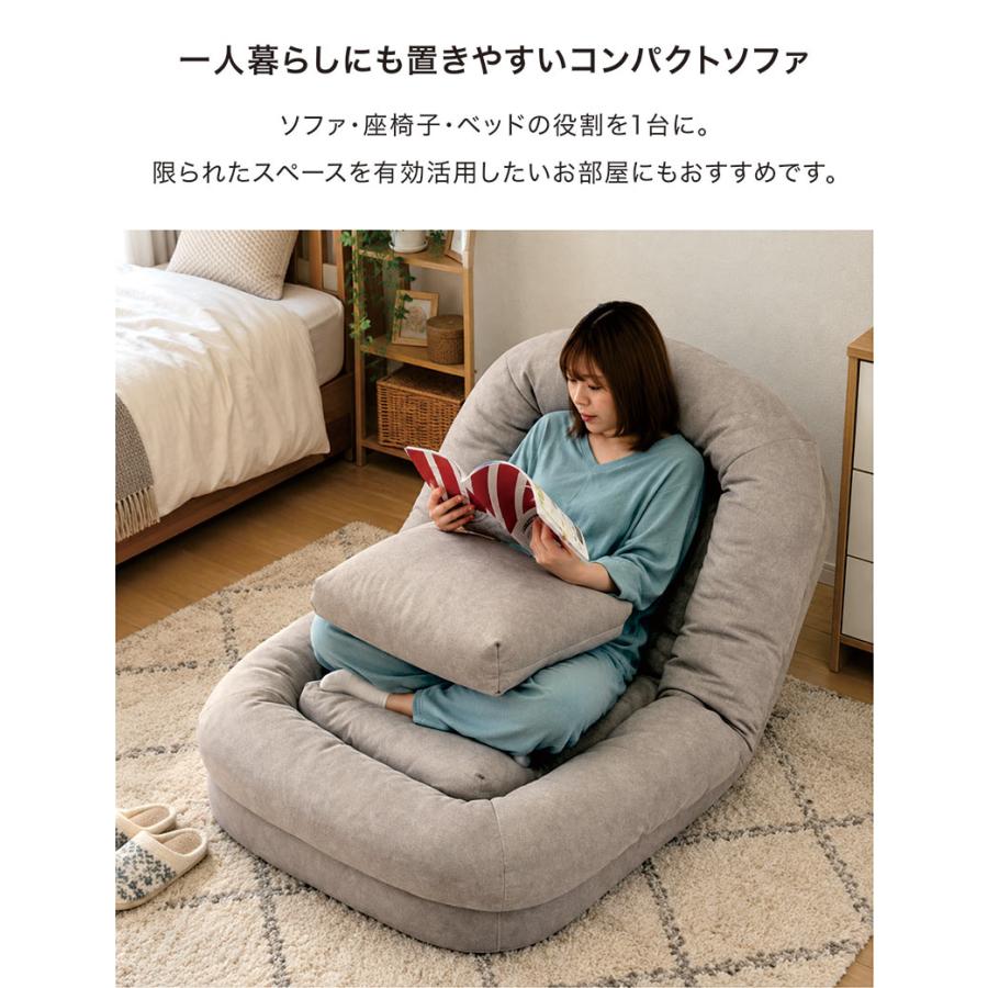 日曜日限定 P15%〜 ソファベッド シングル ソファ ローソファー