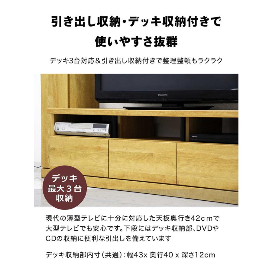 テレビ台 テレビボード ハイタイプ 高さ180 幅190 壁面収納 大容量