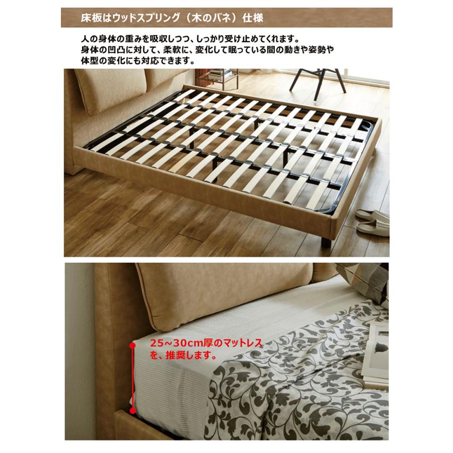 爆買 ダブルベッド フレーム すのこ レザーファブリック ベッド ベット