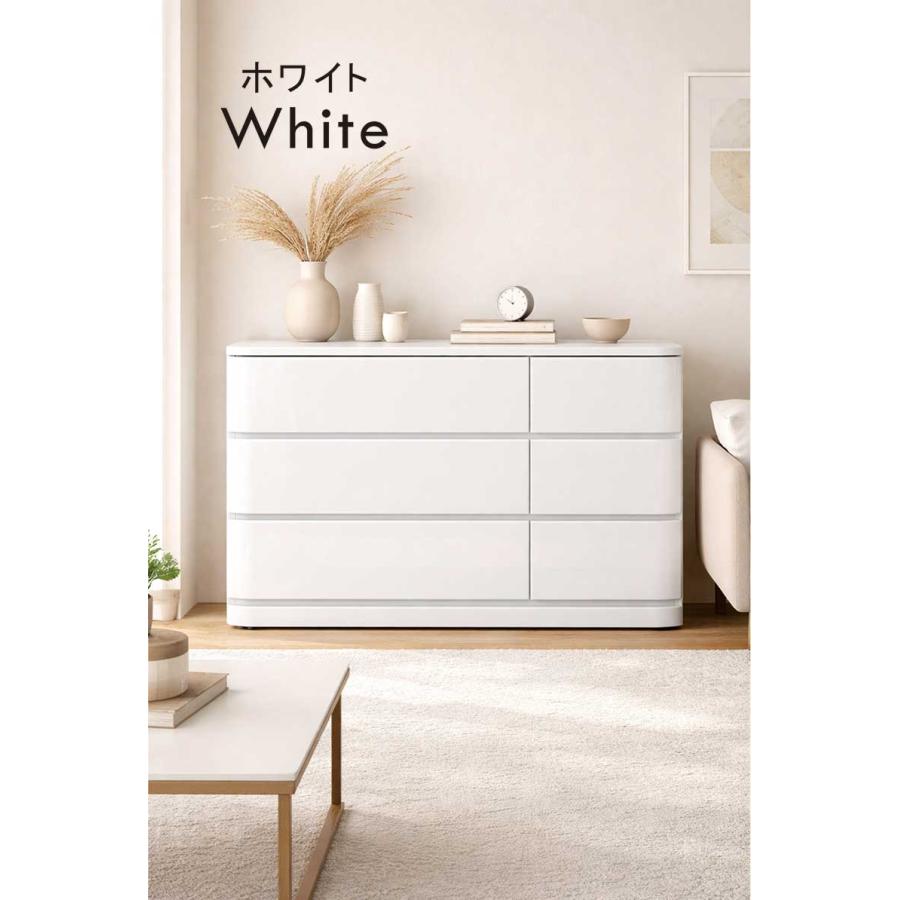 本日+ポイント10% チェスト 鏡面 幅120 3段 ローチェスト 完成品 光沢