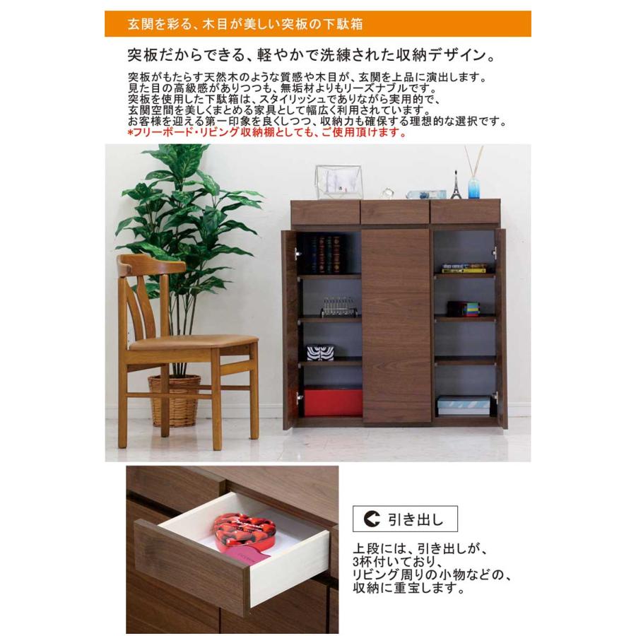 5日つく日 P最大9%〜下駄箱 靴箱 ロータイプ 扉付きシューズボックス