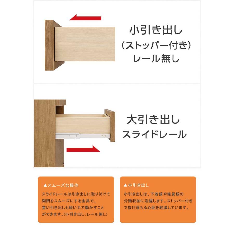 爆買 大川家具 チェスト 幅80 4段 キャスター付き クローゼット下 収納