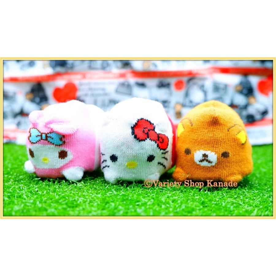 靴下 レディース ぬいぐるみソックス 3足セット ハローキティ マイ