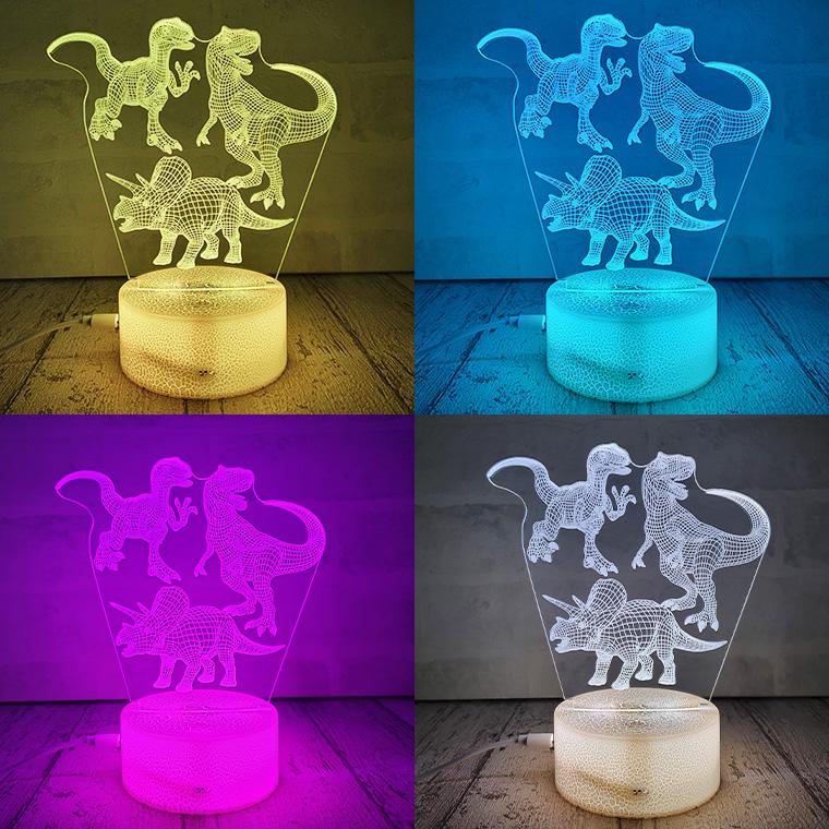 DENKO HOME（電光ホーム） 3D ライト ランプ 恐竜 ヴェロキラプトル