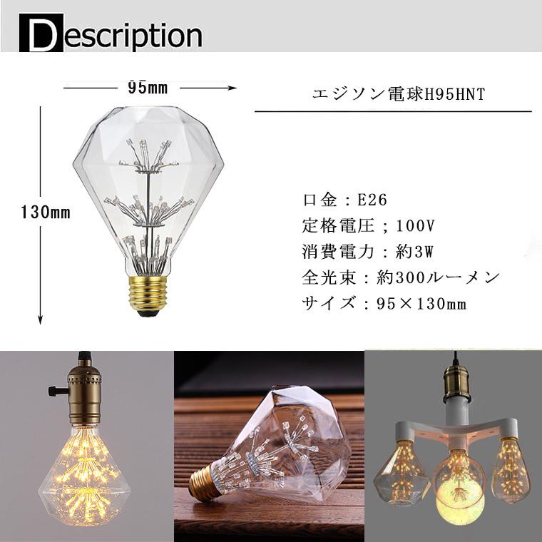 DENKO HOME（電光ホーム） エジソン電球 花形 G95HNT エジソンバルブ