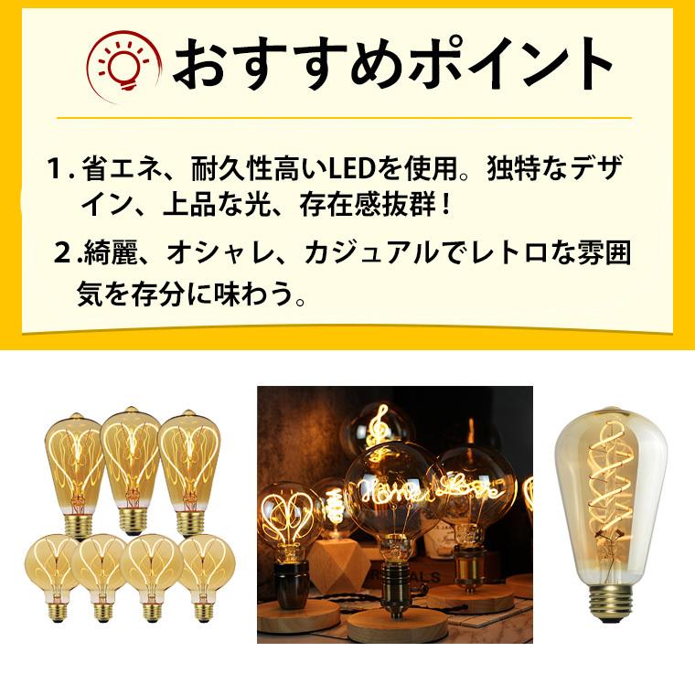 DENKO HOME（電光ホーム） エジソン電球 LED E26 1.7W led全2色 幅95mm