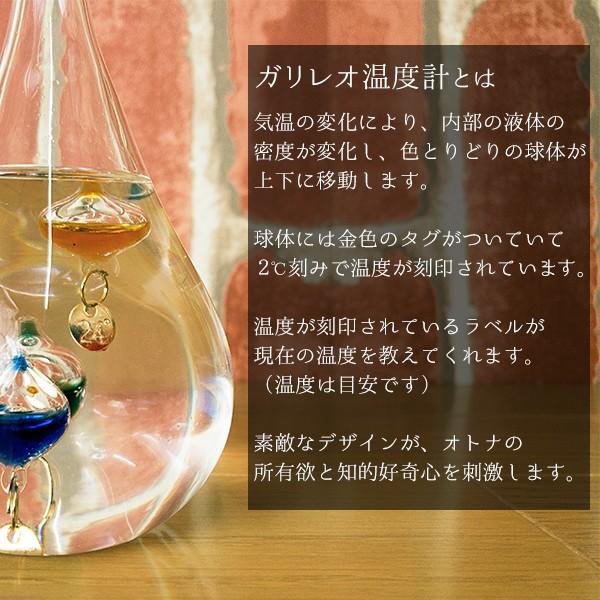 DENKO HOME（電光ホーム） ガリレオ温度計 しずく 13×7cm 雫 おしゃれ