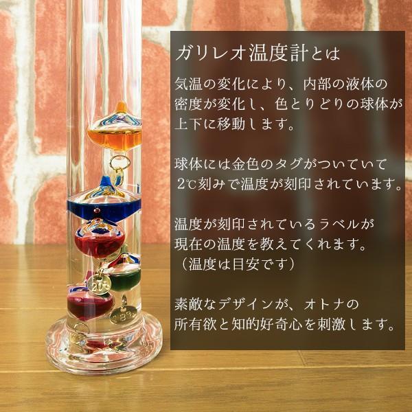 DENKO HOME（電光ホーム） ガリレオ温度計 シリンダー型 27.5×6cm