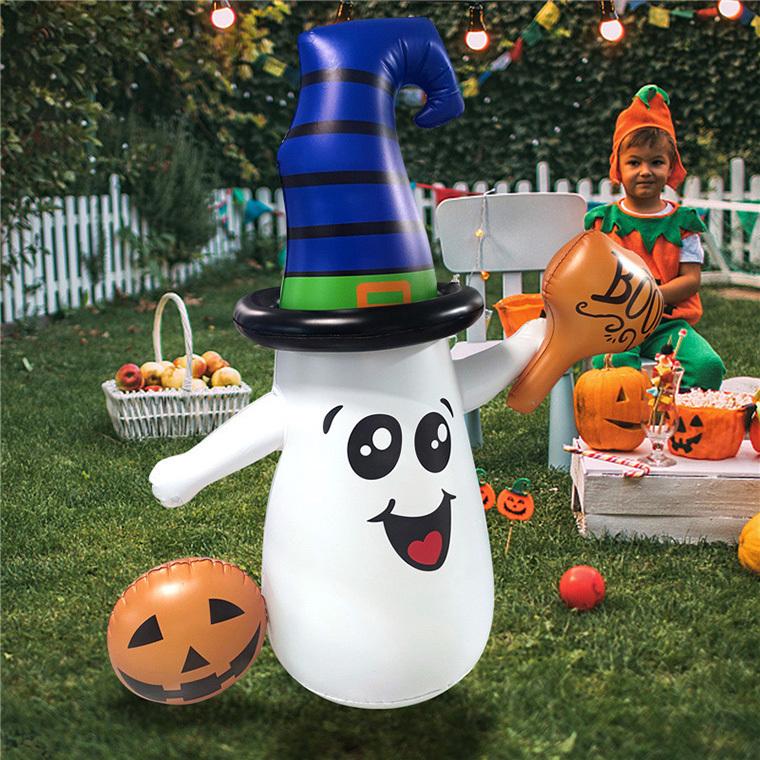 ハロウィン 光る お化け かぼちゃ BOO パンプキン エアーディスプレ