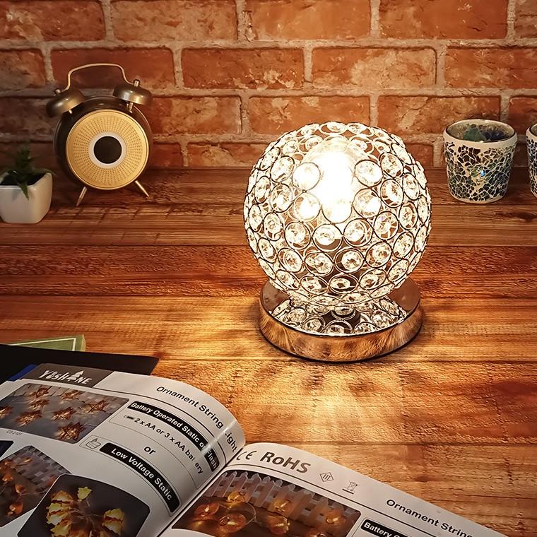 DENKO HOME（電光ホーム） テーブルランプ クリスタル ビーズ LED電球