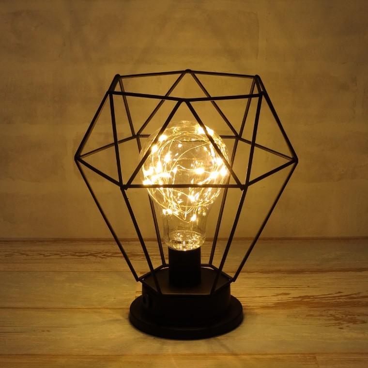 DENKO HOME（電光ホーム） テーブルランプ アンティーク ダイヤ型 USB