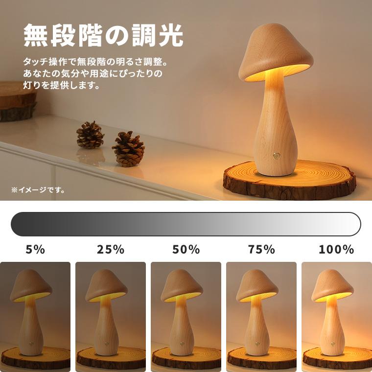 DENKO HOME（電光ホーム） ナイトライト ベッドサイドランプ きのこ