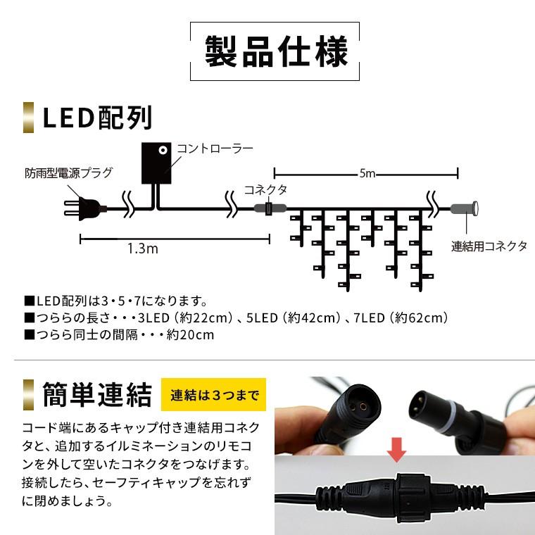 DENKO HOME（電光ホーム） イルミネーション マルチカラー つらら LED