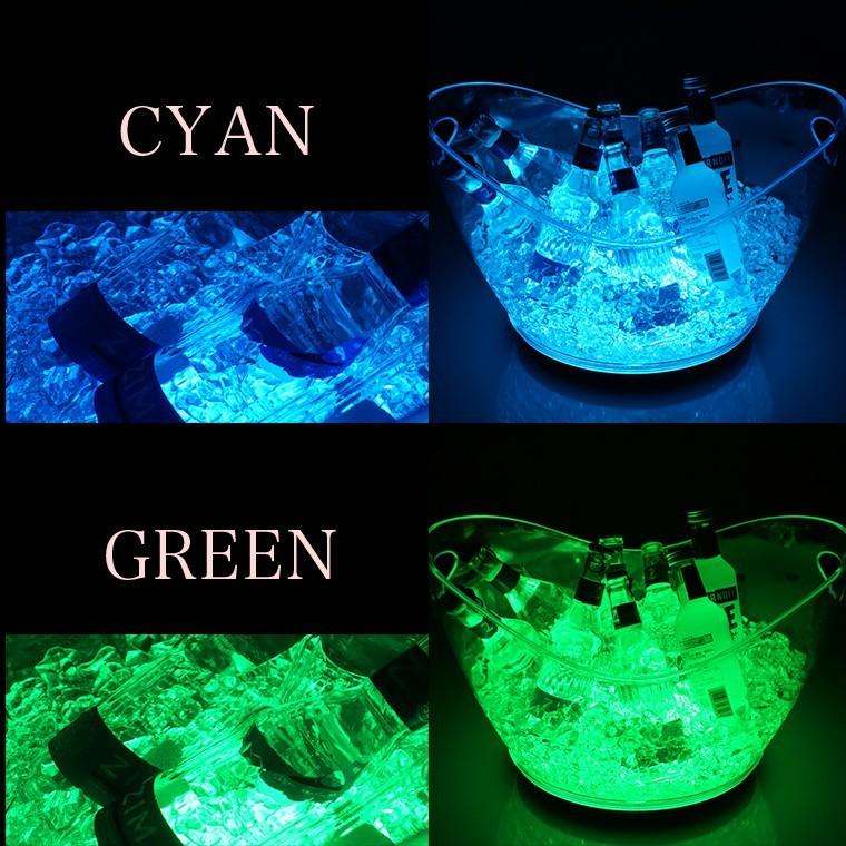 光るワインクーラー　楕円 光る ワインクーラー 楕円形 幅41cm×奥行28cm×高さ28.5cm マルチカラー