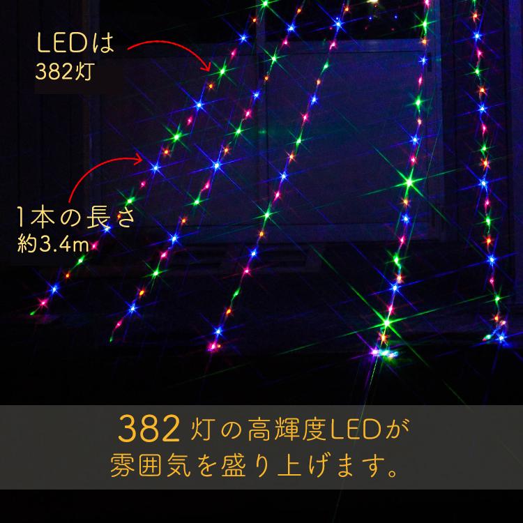 DENKO HOME（電光ホーム） イルミネーション ドレープライト 全長3.4m