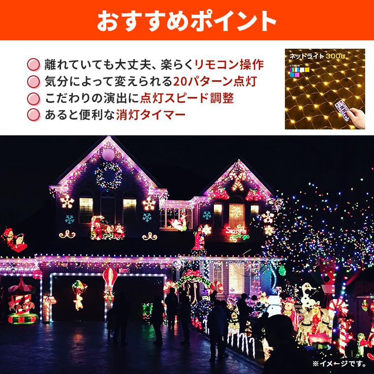 DENKO HOME（電光ホーム） イルミネーション ネットライト 長方形 300