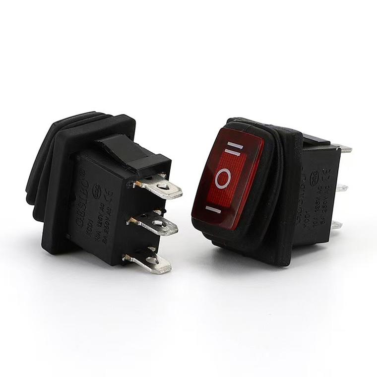 DENKO HOME（電光ホーム） ロッカースイッチ 3ピン 単極双投 SPDT 防水