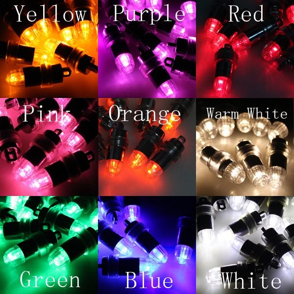 LED 汎用 ライト 全10色 電池式 光る風船 豆電球 バルーン用 ランプ