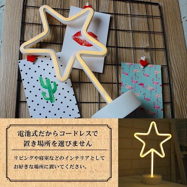 DENKO HOME（電光ホーム） インテリアライト LED ネオンサイン 星 電池