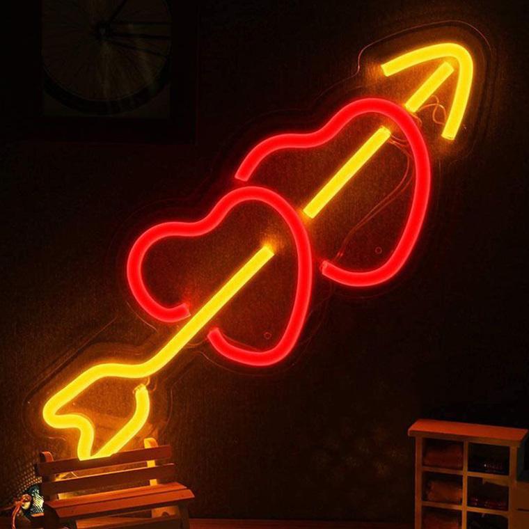 DENKO HOME（電光ホーム） LED ネオンサイン ハート USB ネオンライト