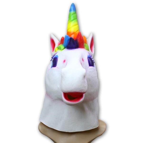 アニマルマスク ユニコーン リアル かぶりもの パーティー 動物 ラバー