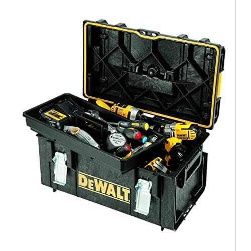 デウォルト(DeWALT)　タフシステム　収納ボックス　設計　防水　坊塵　ツールボックス　Mサイズ　工具箱　収納ケース　ベランダ　IP65　アウトド