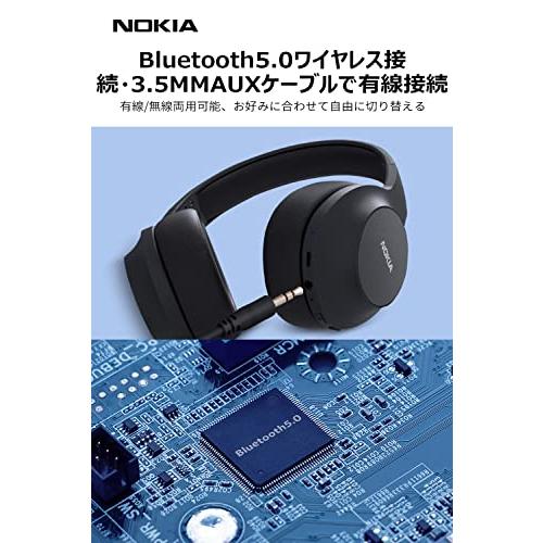 ノキア(Nokia) ワイヤレス ヘッドホン Bluetooth 5.0 ヘッドセット 