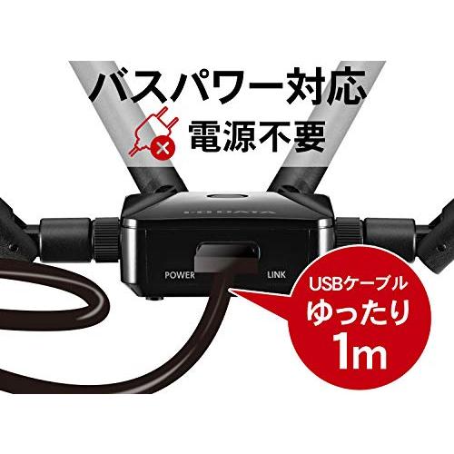 アイ・オー・データ WiFi 無線LAN 子機 11ac 1300Mbps USBバスパワー IPv6 土日サポート 日本メーカー WN-AC130