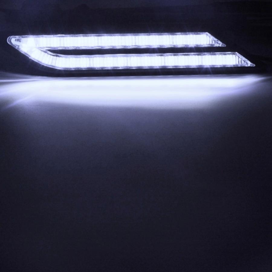 高輝度 デイライト LED サイドマーカー 汎用 DC12V ユーロタイプ デザイン ウインカー リアマーカー 白 ホワイト 2本入｜various-goods｜09