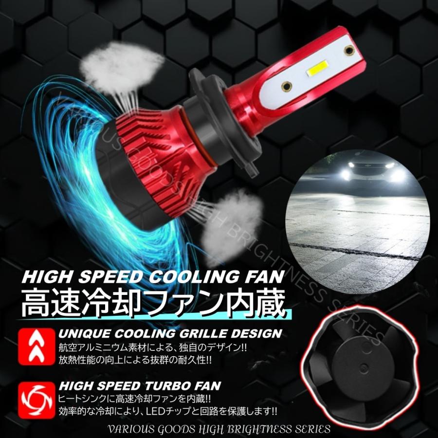 爆光LED 超高輝度 H4/H8/H9/H11/H16/HB3/HB4 24000LM ホワイト LED