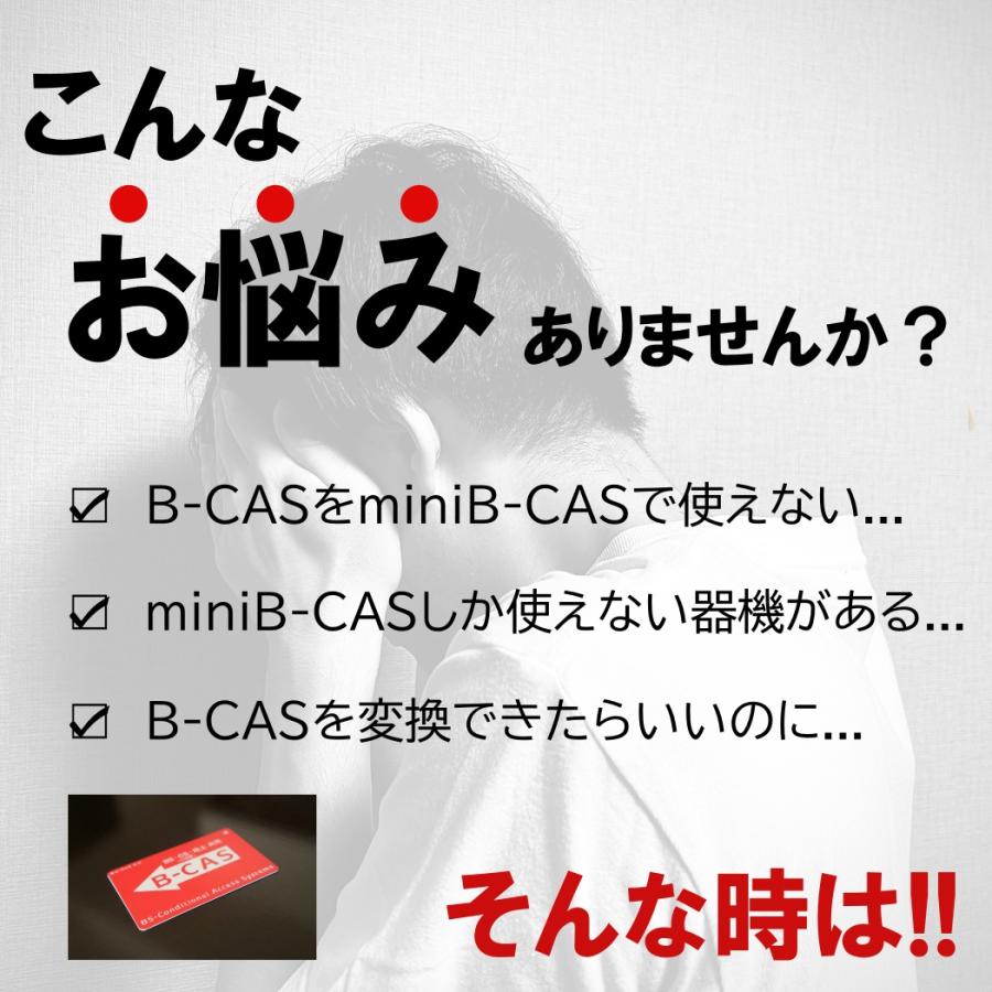 mini B-CAS 変換アダプター 地デジチューナー ワンセグ 地上波