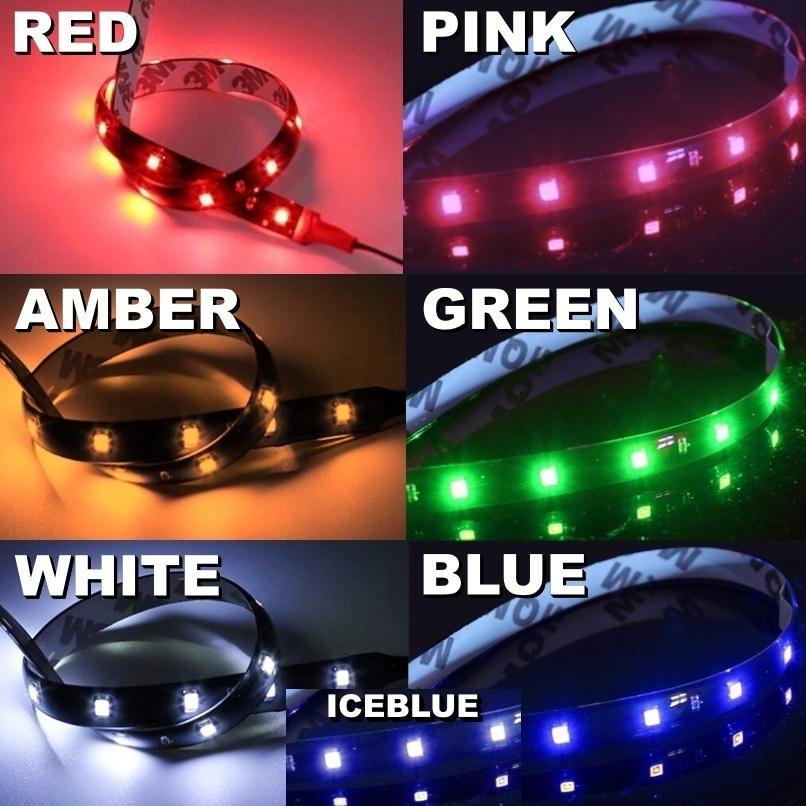 7色から選択可能 4本入 LEDテープライト 防水仕様 30cm 15SMD カット