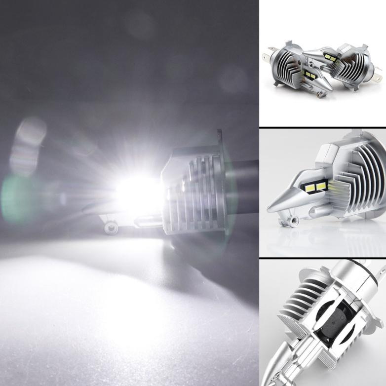 爆光 バイク LEDヘッドライト H4 Hi/Lo切替 直流12V専用 コンパクト
