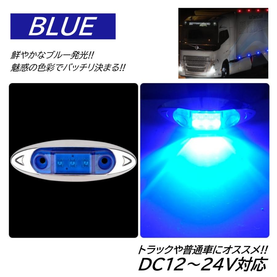 LED サイドマーカー トラック マーカー 軽トラ 小型 DC12V DC24V 兼用