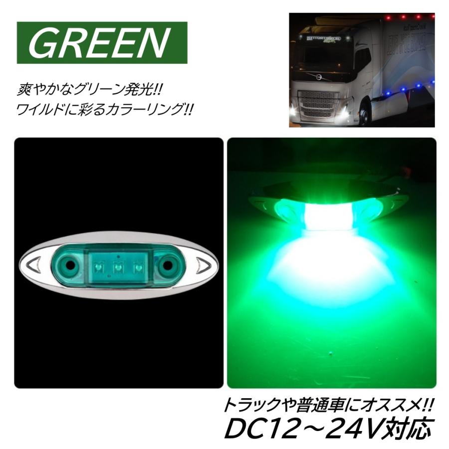 LED サイドマーカー トラック マーカー 軽トラ 小型 DC12V DC24V 兼用
