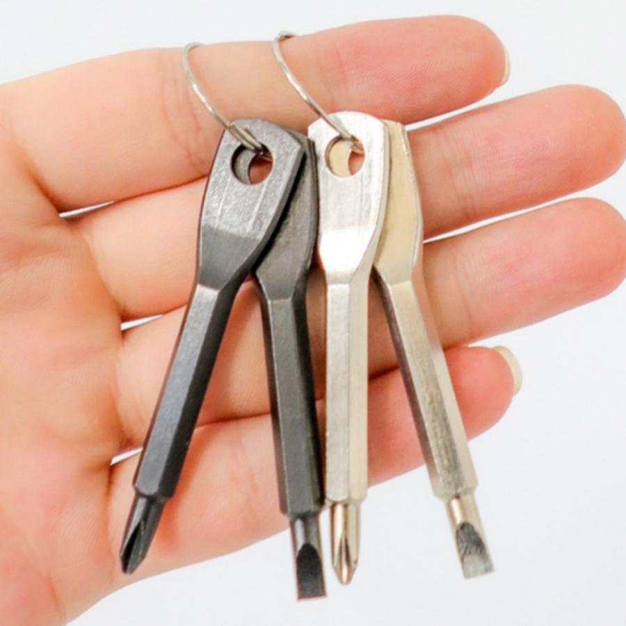 ミニドライバー ドライバーセット 工具 プラスドライバー マイナスドライバー キーホルダー 携帯用 持ち運び 軽量 コンパクト |  | 03