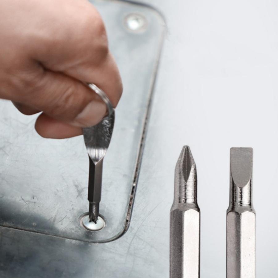 ミニドライバー ドライバーセット 工具 プラスドライバー マイナスドライバー キーホルダー 携帯用 持ち運び 軽量 コンパクト |  | 04