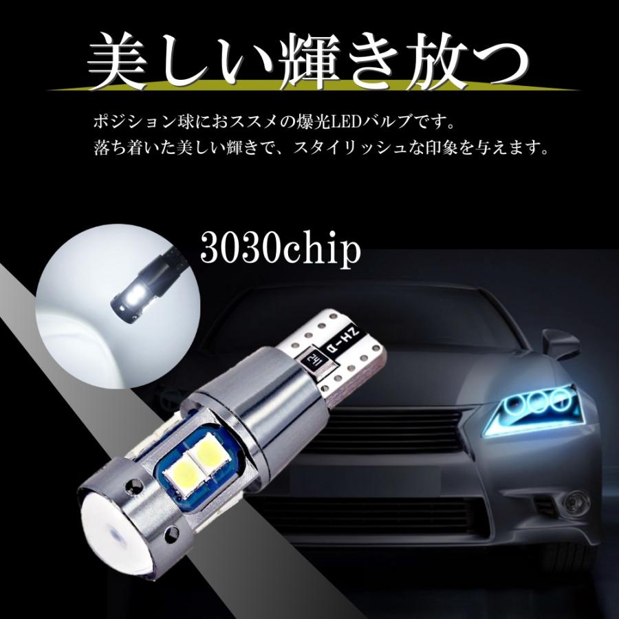 2022春夏新作 ブルー ポジション バックランプ T10 10SMD LED 2個セット 閃光