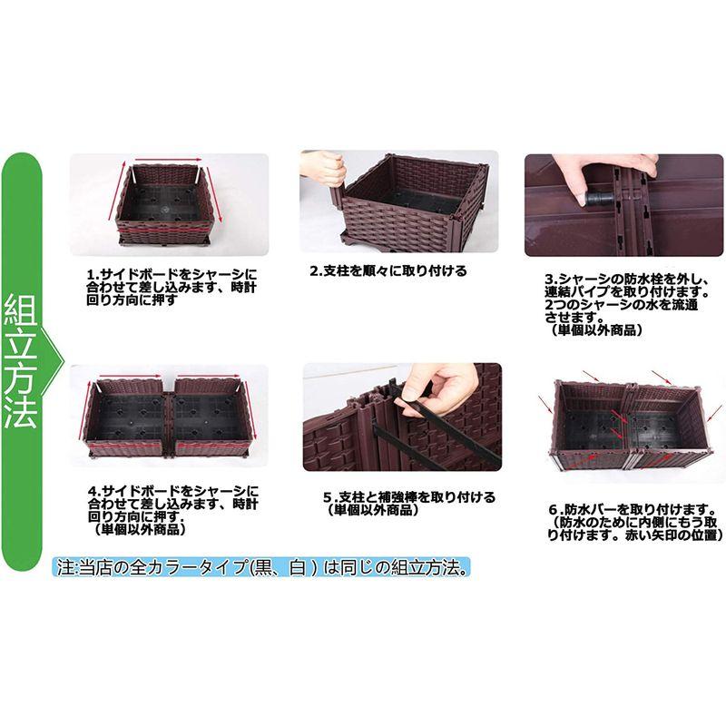 HRS ガーデンボックス 屋外 プランターボックス 大型 組立式 プラスチック製 園芸 鉢植え入れ ベランダ・屋上・庭 (花、植物、野菜) ガーデンボックス 屋外 プランターボックス 大型 組立式 プラスチック製 園芸 鉢植え入れ ベランダ 屋上 庭 花 植物 野菜
