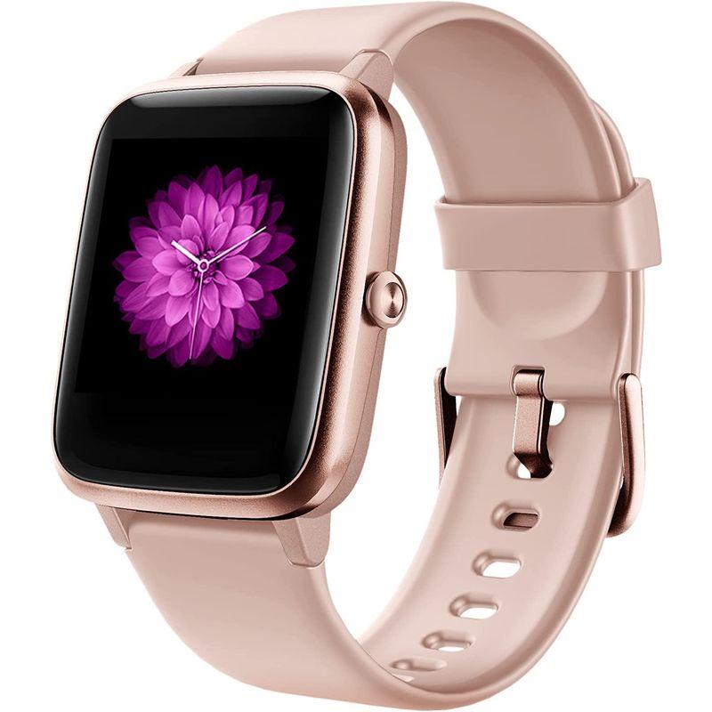 Fitpolo スマートウォッチ レディース,着信通知 睡眠 運動 IP68防水