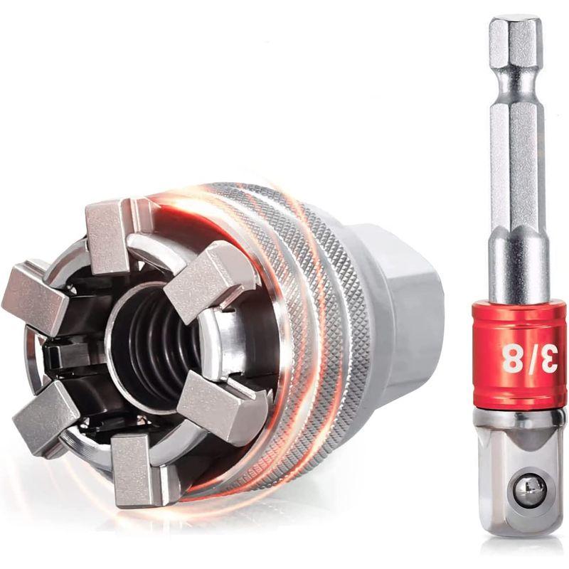 Kimlonton万能ソケットレンチセット ユニバーサルソケットレンチ 多機能ソケットレンチ10mm19mm(6角) 六角軸ドリルアダプタ