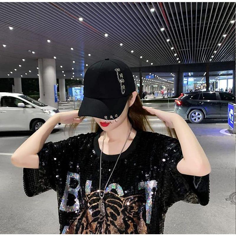 帽子 キャップ 黒 韓国 ストリート 落書き 個性的 モード 通販