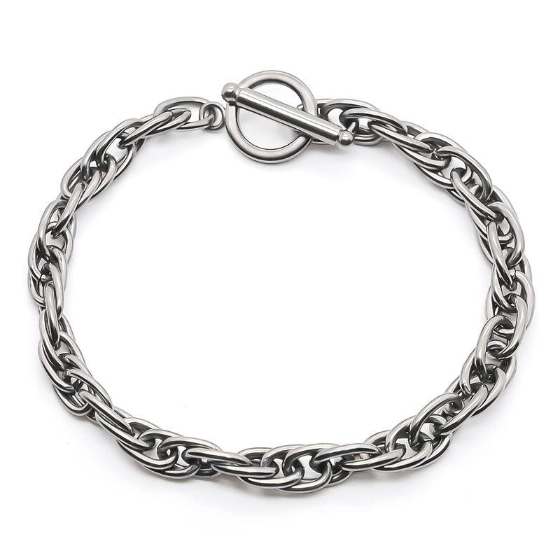 マンテル ブレスレット メンズ レディース シルバー チタン製 軽量