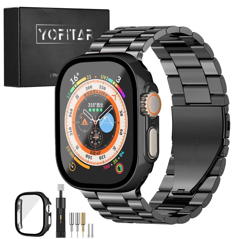 YOFITAR for Apple Watch Ultraバンド 保護ケース付き ステンレス製